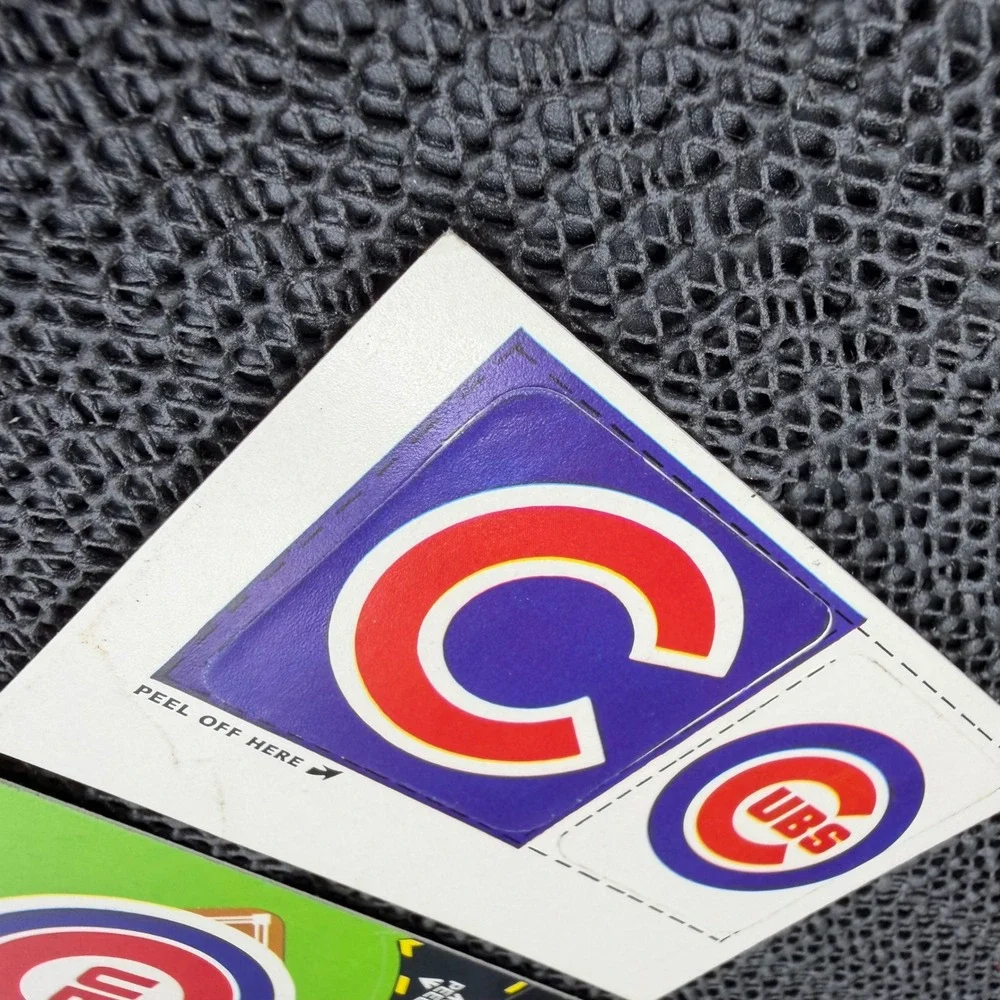 Vintage Chicago Cubs Fleer Sticker Cards 80's MLB Baseball Lot of 2